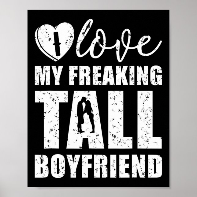 Póster Me Encanta Mi Furioso Novio De Tall Valentine Orgu (Frente)