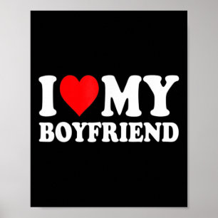 Póster Me Encanta Mi Novio Fun Valentine Amor Del Corazón