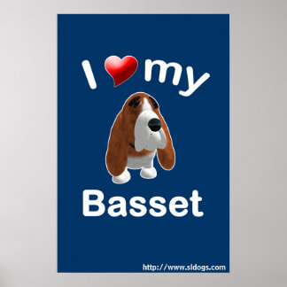 Póster Me encanta mi Poster de Basset