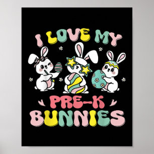 Póster Me encanta mi profesor preescolar Ea