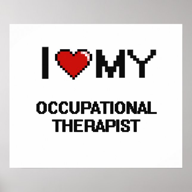 Póster Me encanta mi terapeuta ocupacional (Frente)