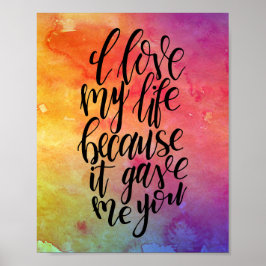 Póster Me Encanta Mi Vida Porque Te Dio Poster