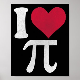 Póster Me Encanta Pi Vintage Retro Infinity Math Pi Day H