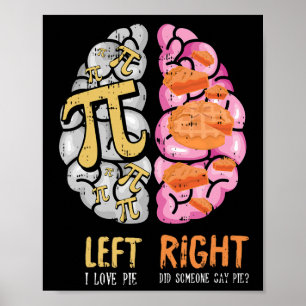 Póster Me Encanta Pie Pi Day Símbolos matemáticos diverti