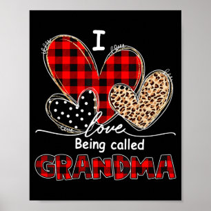 Póster Me encanta que me llamen abuela abuela de cuadros 