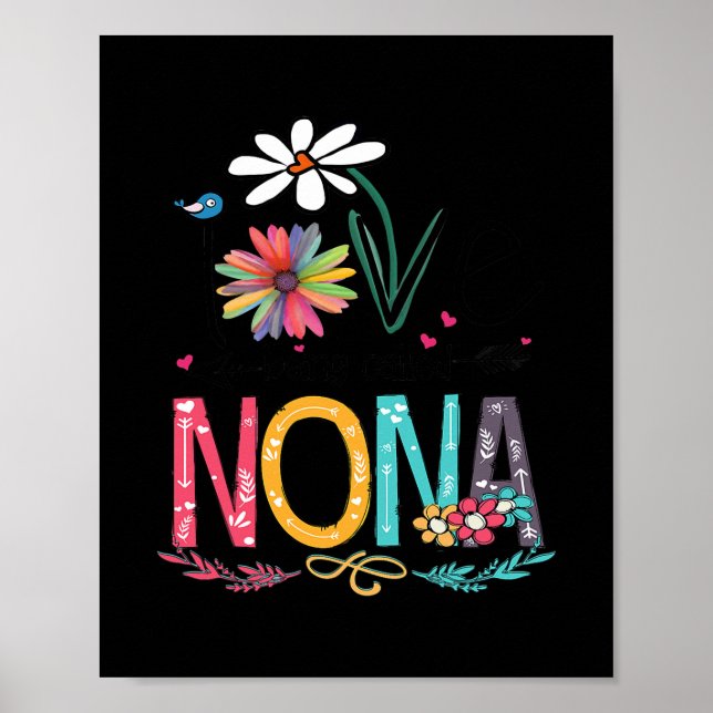 Póster Me Encanta Que Me Llamen Camiseta De Girasol Nonna (Frente)