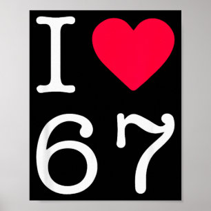 Póster Me encanta seis siete 6 7 Meme argot Gen Alpha