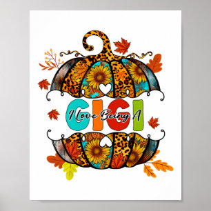 Póster Me Encanta Ser Una Calabaza Gigi De Acción De Grac