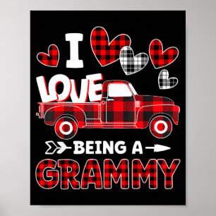 Póster Me encanta ser una grammy valentín día de las madr