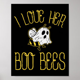 Póster Me Encanta Su Boo Abejas Parejas Halloween Costum 