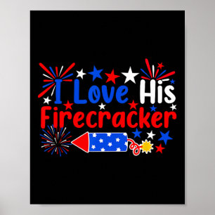Póster Me Encanta Su Famoso Fuegos Artificiales Del 4 De 