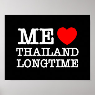 PÓSTER ME ENCANTA TAILANDIA DURANTE MUCHO TIEMPO