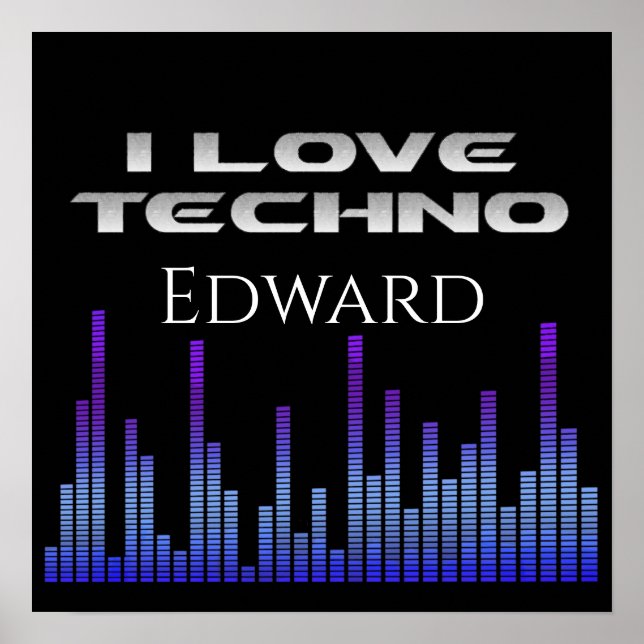 Póster Me encanta Techno (Frente)