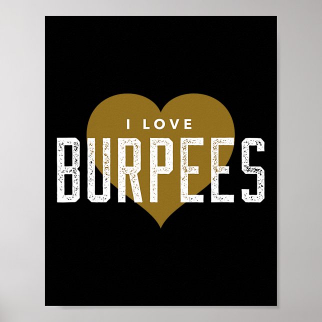 Póster Me encantan las bromas - Gym Workout Funny Burpees (Frente)