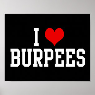 Póster Me encantan las Burpees, el fitness