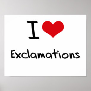Póster Me encantan las exclamaciones