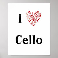 Me encantan las notas de Cello Red Heart of Music