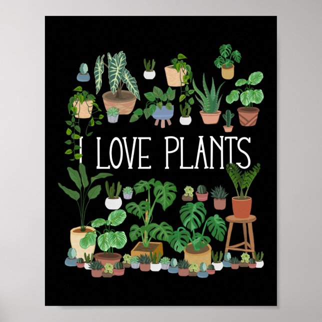 Póster Me encantan las plantas (Frente)