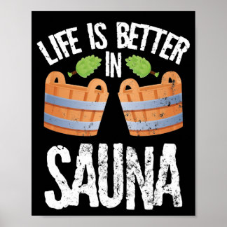 Póster Me encantan las saunas