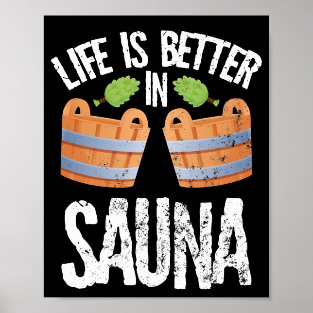 Póster Me encantan las saunas (Frente)