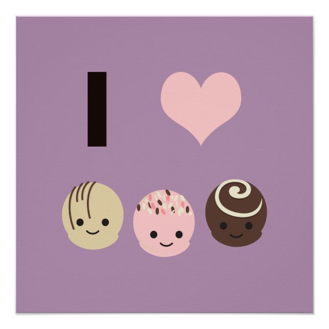 Póster Me encantan las trufas de chocolate (Anverso)