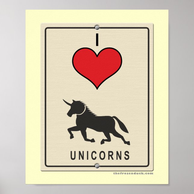 Póster Me encantan las Unicornios (Frente)
