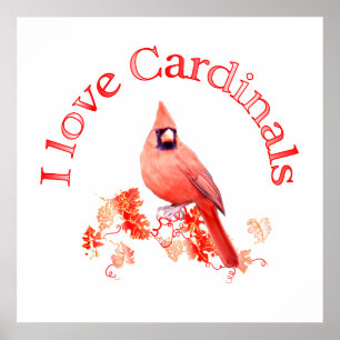 Póster Me encantan los cardenales