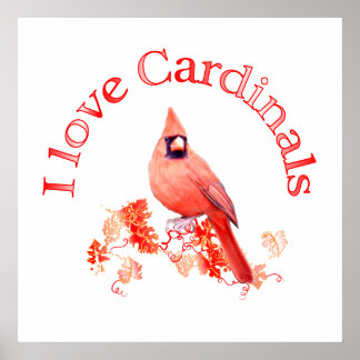 Póster Me encantan los cardenales