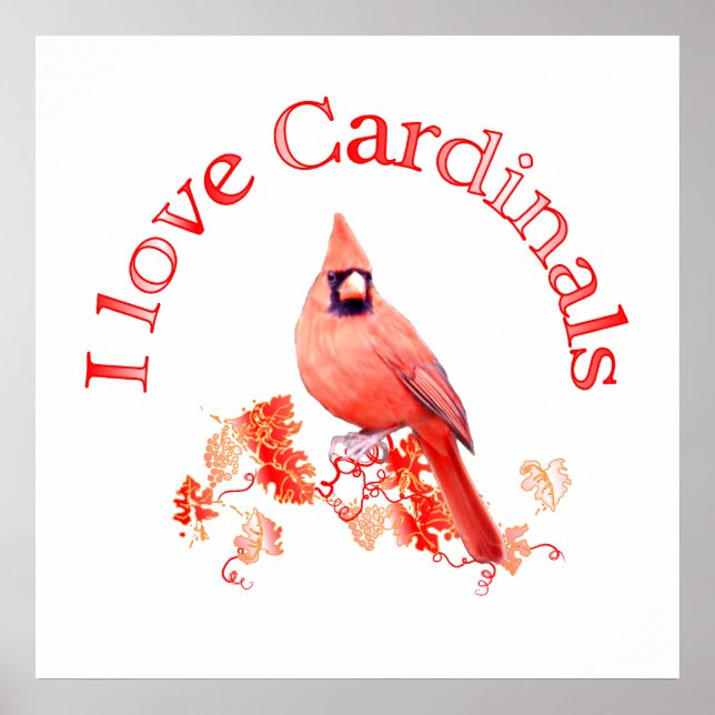Póster Me encantan los cardenales (Frente)