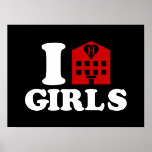 Póster Me encantan los Chicas de los hoteles