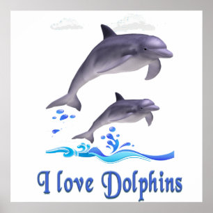 Póster Me encantan los delfines