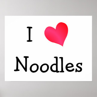 Póster Me encantan los fideos