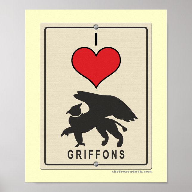 Póster Me encantan los Griffons (Frente)