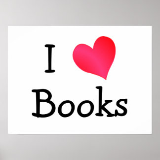 Póster Me encantan los libros