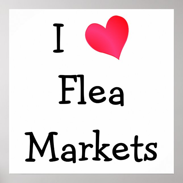 Póster Me encantan los mercados de pulgas (Frente)