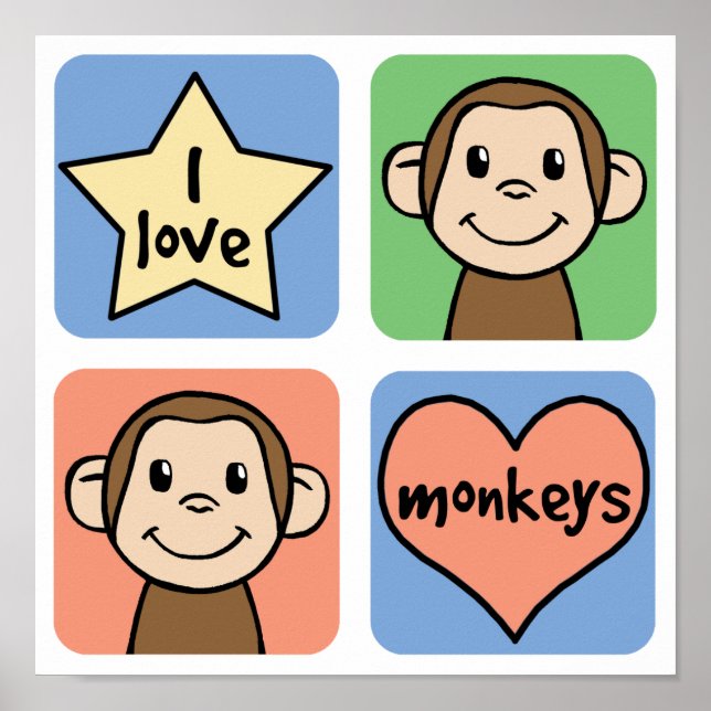Póster Me encantan los monos (Frente)