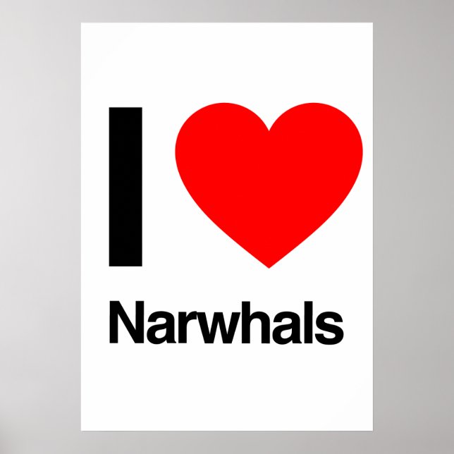 Póster me encantan los narwhals (Frente)