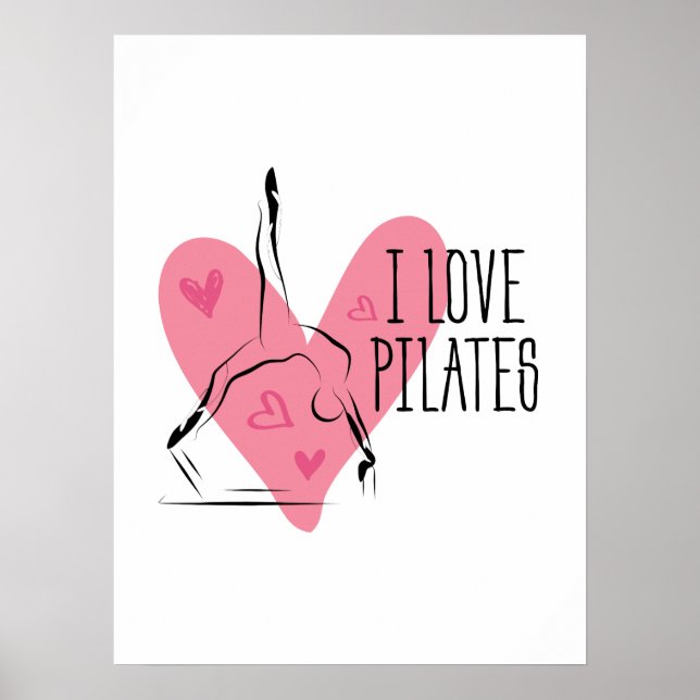 Póster ME ENCANTAN LOS PILATES: Pose de los pilates sobre (Frente)