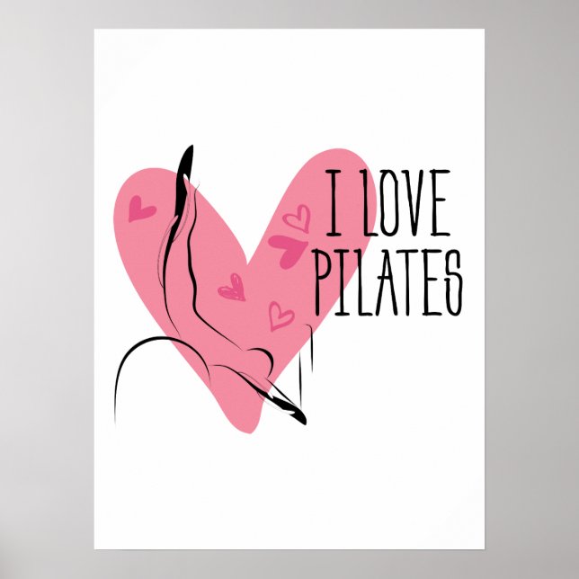 Póster ME ENCANTAN LOS PILATES: Pose de los pilates sobre (Frente)