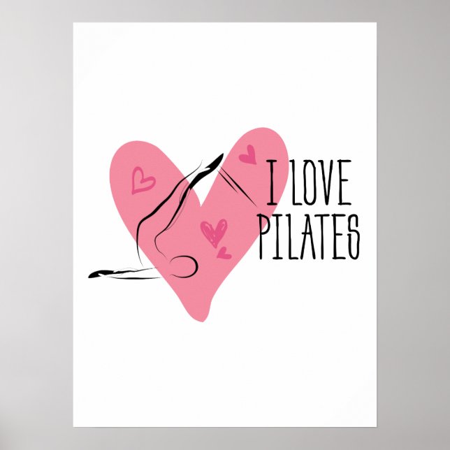 Póster ME ENCANTAN LOS PILATES: Pose de los pilates sobre (Frente)