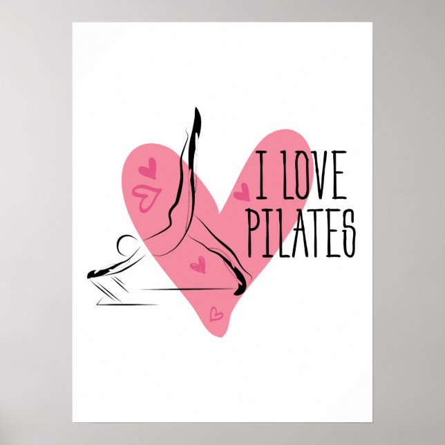 Póster ME ENCANTAN LOS PILATES: Pose de los pilates sobre (Frente)