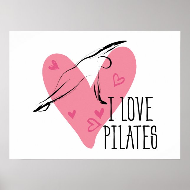 Póster ME ENCANTAN LOS PILATOS Y LA Pose de los Pilates (Frente)