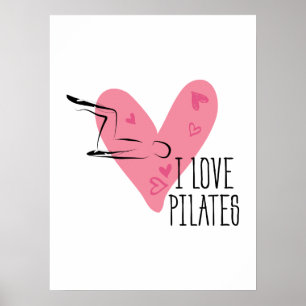 Póster ME ENCANTAN LOS PILATOS Y LA Pose de los Pilates