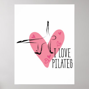 Póster ME ENCANTAN LOS PILATOS Y LA Pose de los Pilates