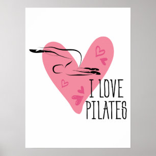 Póster ME ENCANTAN LOS PILATOS Y LA Pose de los Pilates