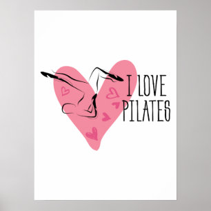 Póster ME ENCANTAN LOS PILATOS Y LA Pose de los Pilates