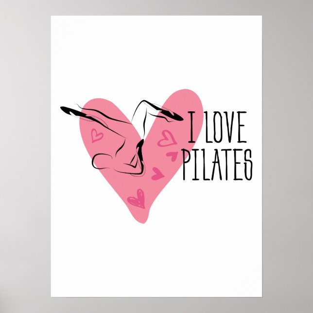 Póster ME ENCANTAN LOS PILATOS Y LA Pose de los Pilates (Frente)