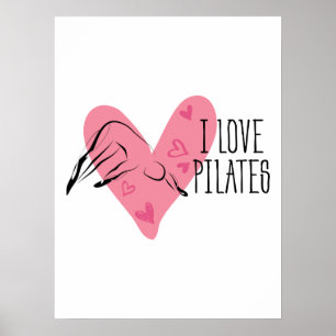 Póster ME ENCANTAN LOS PILATOS Y LA Pose de los Pilates