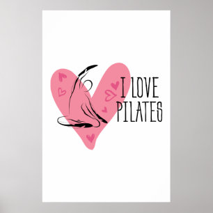 Póster ME ENCANTAN LOS PILATOS Y LA Pose de los Pilates