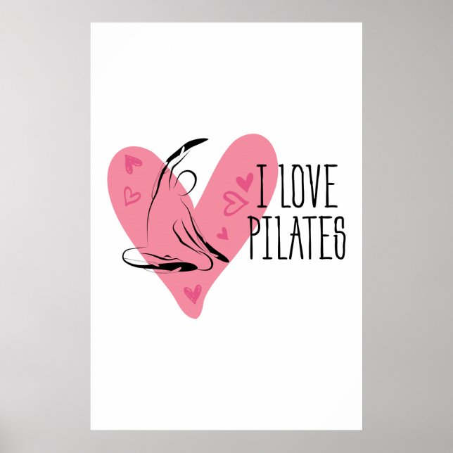 Póster ME ENCANTAN LOS PILATOS Y LA Pose de los Pilates (Frente)